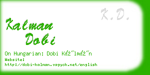 kalman dobi business card